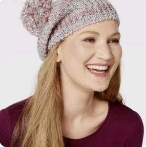 Nwt-Women's amethyst/grey/pink hat
